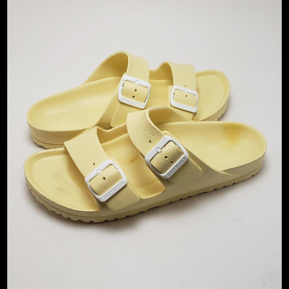 Unisex Birkenstock 265 Yellow‎ 2 Strap Sandals Size Mens 8 Womens 10